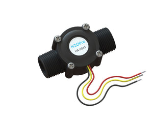 Flow sensor with 3/4 inch pipe thread fittings